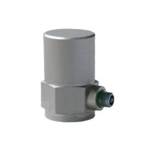 681S02 high-temperature 1-axis accelerometer sensor with 10-32 connector and titanium housing for dynamic vibration testing.